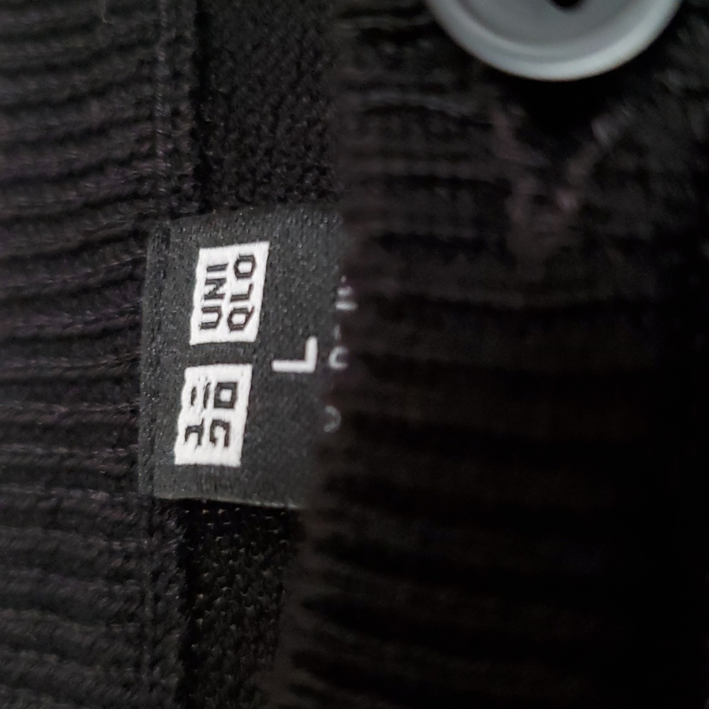 Uniqlo UV Protection Black Button-Up Cardigan Size L - Picture 3 of 12